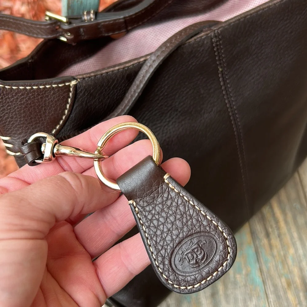 Dooney & Bourke Brown Leather Small Hobo/Shoulder Bag